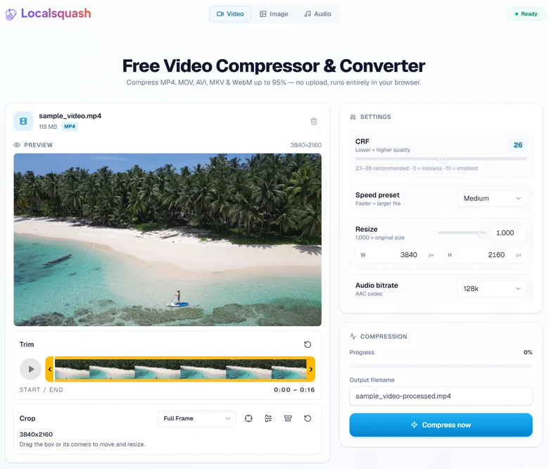 LocalSquash Video Compressor